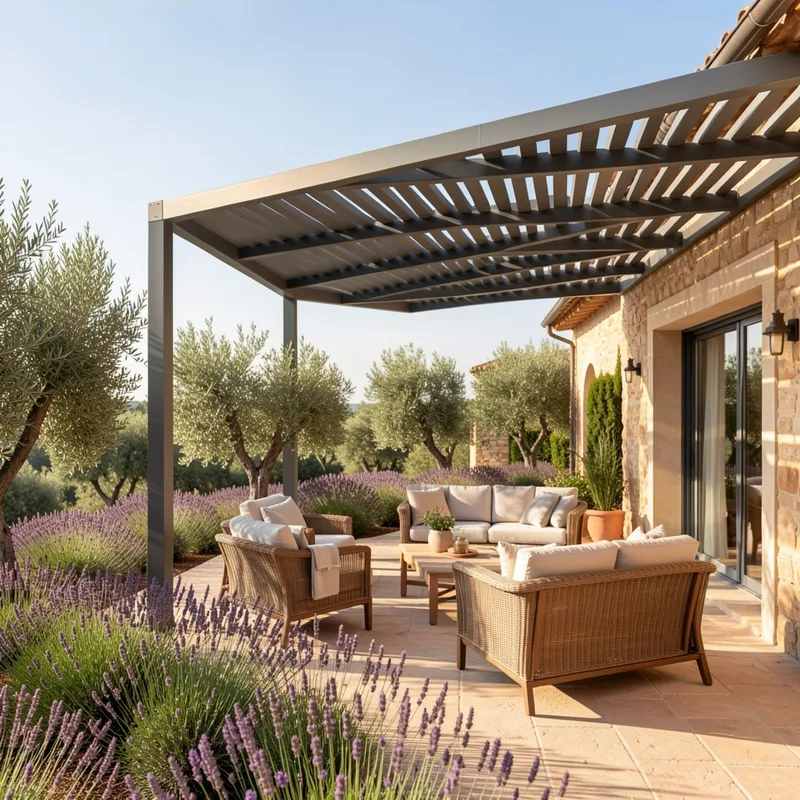 Aménager une terrasse de villa exposée plein sud